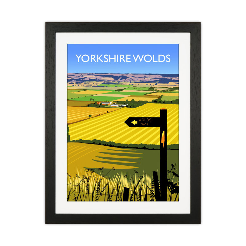 Yorkshire Wolds Portrait by Richard O'Neill - Print, 53.5cm H x 43.5cm W x 3cm D, Black Framed