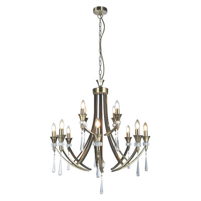 Eddings 12 - Light Candle Style Chandelier