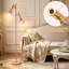 Lampe sur pied moderne avec deux lampes de lecture réglables, un haut poteau vers le haut pour le salon, la chambre à coucher et le bureau, avec une base lestée et des interrupteurs indépendants