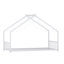 Structure de lit simple avec éclairage à DEL, toit en fer blanc, support de 350 lb, toit et lumières à conception basse au sol, construction, assemblage simple-1224942781-1224942782