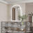 Beveled LED Backlit Bathroom Mirror with Lights, Date & Time Display, Anti-fog, Dimmable, Memory Function, Shatterproof IP56