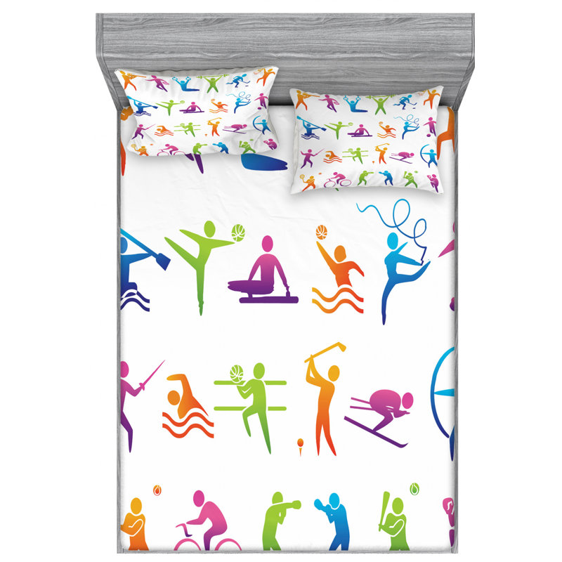 Microfiber Sheet Set, Queen Sheet Set with Fitted Sheet