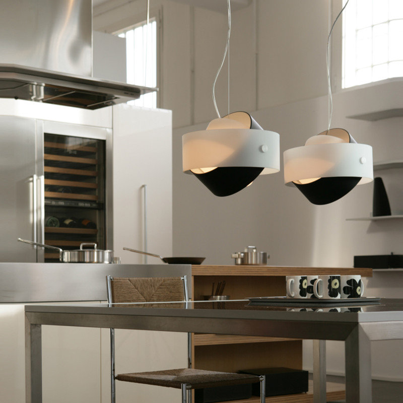 Tourbillon 1 - Light Single Geometric Pendant, White, Small / 1 x 35W lamping