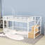 Lit superposé simple en métal avec tablettes-912242215