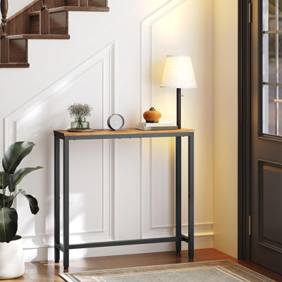 Console étroite avec lampe