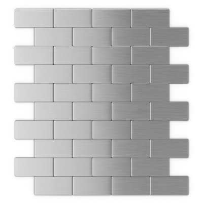 Carreau de mosaïque auto-adhésif en métal 12 po x 11 po
