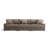 3 - Piece Upholstered Light Brown Faux Rabbit Fur Flannel Modular Sectional Sofa with Armrests & Throw Pillows-1655858586