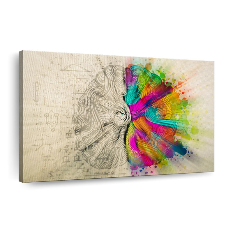 " Left And Right Brain Canvas Print ", 20" H x 30" W x 1.25" D