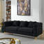 Ensemble noir 3 +, apparence moderne avec pieds métalliques, livraison rapide à l'entrepôt, capacité de siège de 250 lb, 6 coussins de 3 po, conception, livraison chez nous, rembourrage en mousse, pieds en métal, coussins,