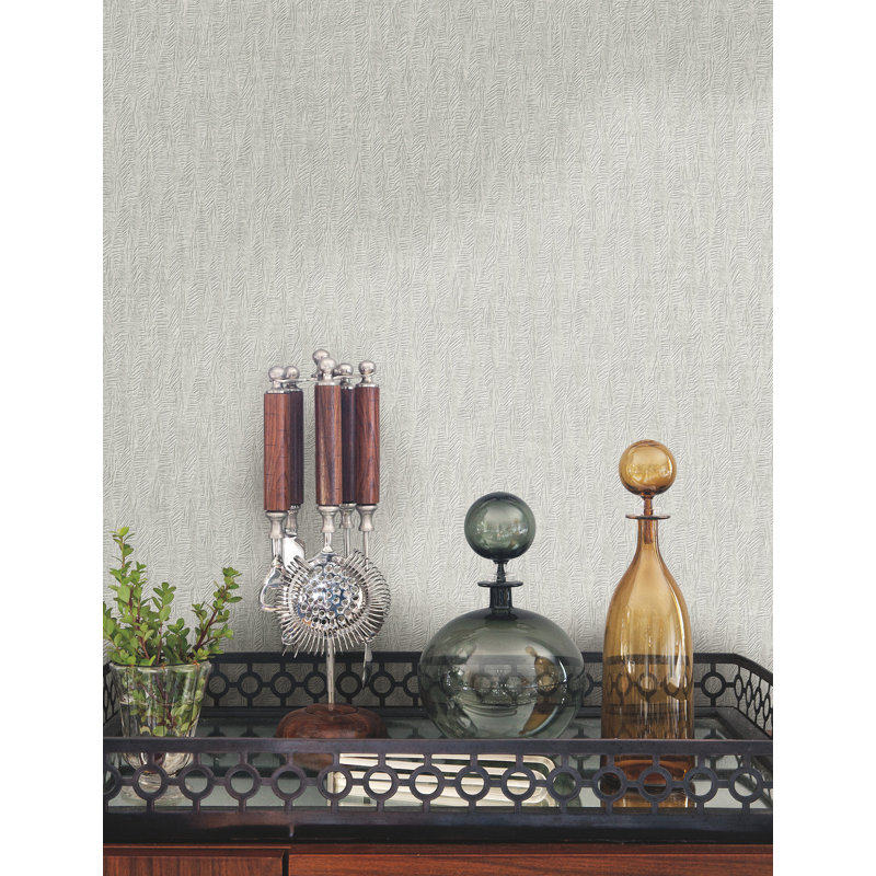 Harwell Feathered Texture Wallpaper, Gray