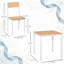 Ensemble de table et de conversation pour appartement, ensemble de table de cuisine et de chaise, ensemble de mobilier de table à manger 3 pièces (seulement 1 table et 2 chaises)