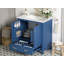 Meuble-lavabo de 30 po avec lavabo simple, meuble-lavabo encastré, rangement multifonctionnel, fermeture en douceur, structure en bois massif-129184441