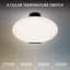 Luminaire encastré à DEL à intensité variable de 22 po avec abat-jour en verre opale gravé et interrupteur de température de couleur intégré Illusion (2700K / 3000K / 3500K)-121109398-121109397