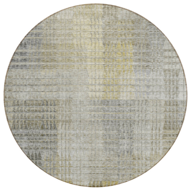 Geometric Indoor Rug, Round 8'