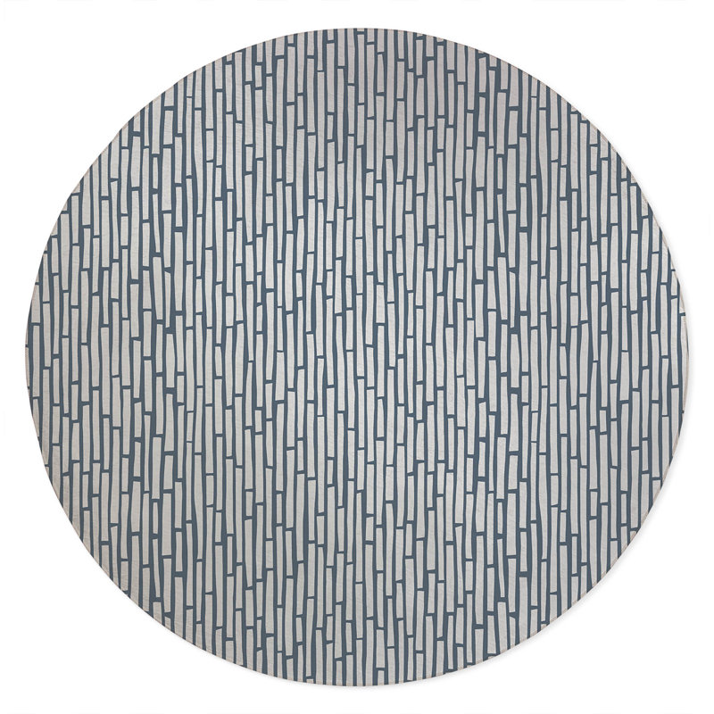 Cultural Rows Non-Slip Outdoor Rug, Round 5'