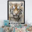 Minimalisme beige tigre II - impressions sur toile d'animaux tigrés-97170636-134112119