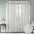 Palm Leaf Burnout Window Sheer White 50x84"