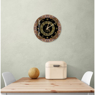 Horloge murale 14 "en verre Ayatul Kursi