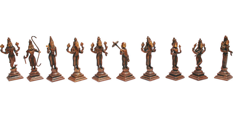 Ensemble de figurine Dashavatara Vishnu