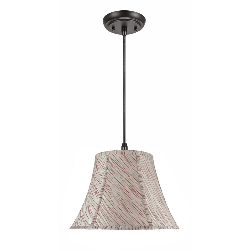 Shannon 1 - Light Oil Rubbed Bronze Single Pendant, Off White