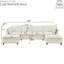 Canapé modulaire Cloud Couch 4 places avec 2 repose-pieds en chenille-472604889