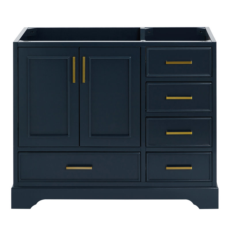 Base de meuble-lavabo simple 42,75 po Peightyn, Bleu minuit