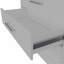Commode, quatre tiroirs, une tablette, plateau supérieur, blanc