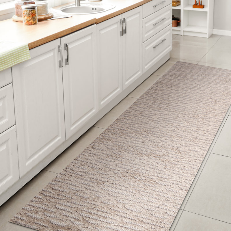 Tapis intérieur / extérieur beige Myndi, Tapis de couloir 2 pi x 10 pi