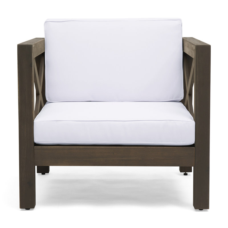 Chaise de style Mid-Century moderne, finition bois, gris et eau blanche, Blanc, Gris
