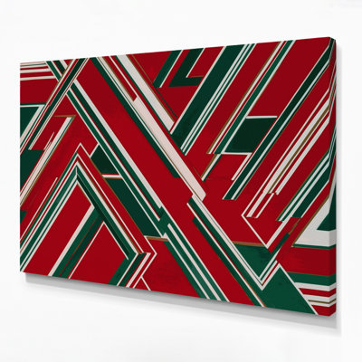 Hard Edge 6 Red Canvas Wall Art