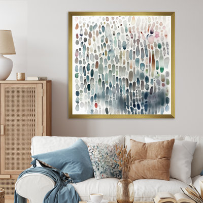 «Nayeli Blue and White Exploration Abstracted Patterns II», reproduction sur toile