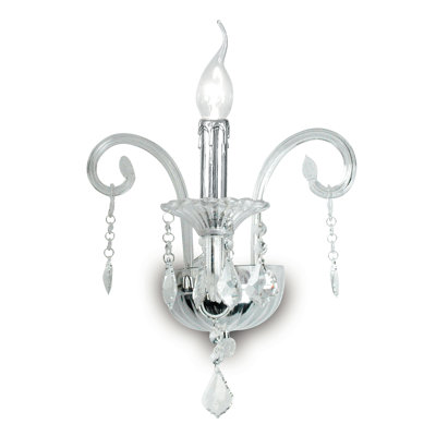 Glass Candle Wall Light