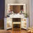 Modern Corner Makeup Vanity Set with Mirror and Cabinets-1587679806