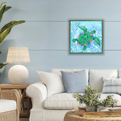 Radiant Sealife Turtle Floating Frame, design by Paul Brent