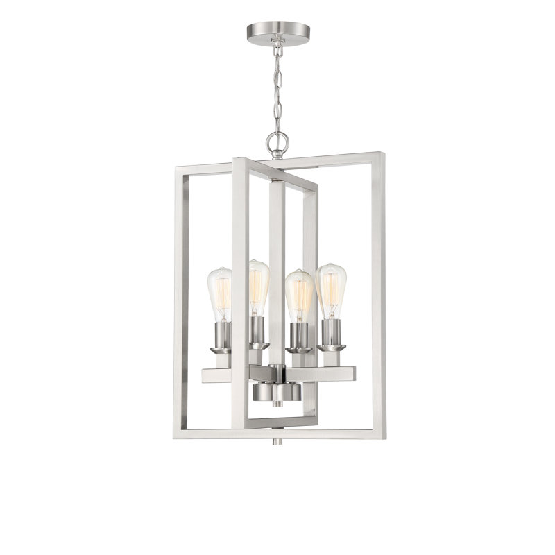 Tereza 4 - Light Lantern Pendant, Brushed Polished Nickel