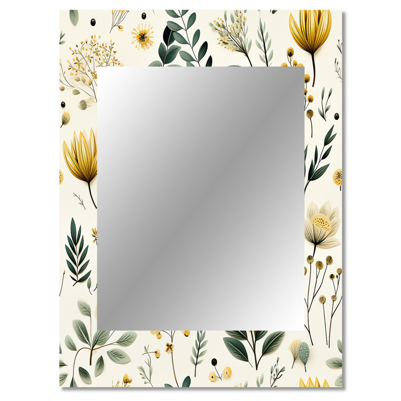 Botanical Neutrals Boho - Miroir mural bohémien, 40 po x 30 po