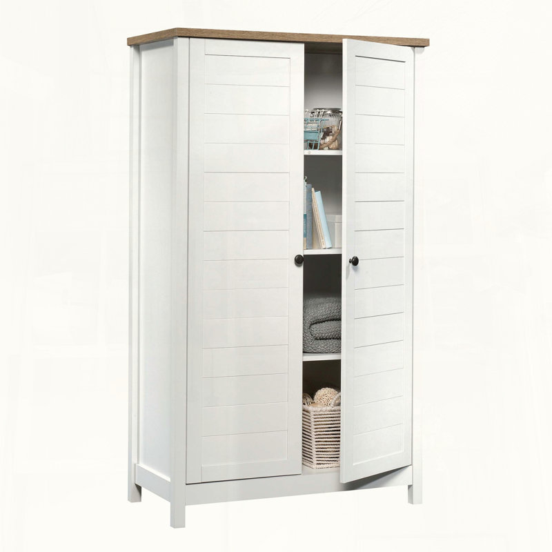 White Farmhouse Storage Cabinet