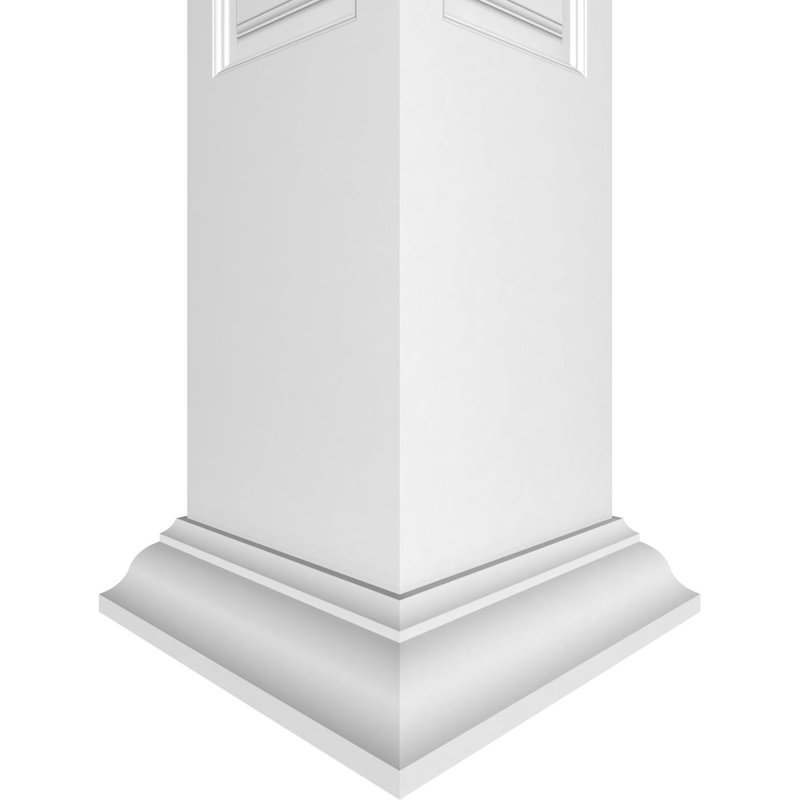 Ensemble de colonnes à double panneau surélevé en PVC Craftsman Classic Square, H 108 po x l 11,63 po