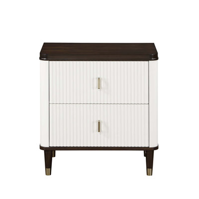 Modern Design 2-Drawers Nightstand With USB Port Durable 1Pc