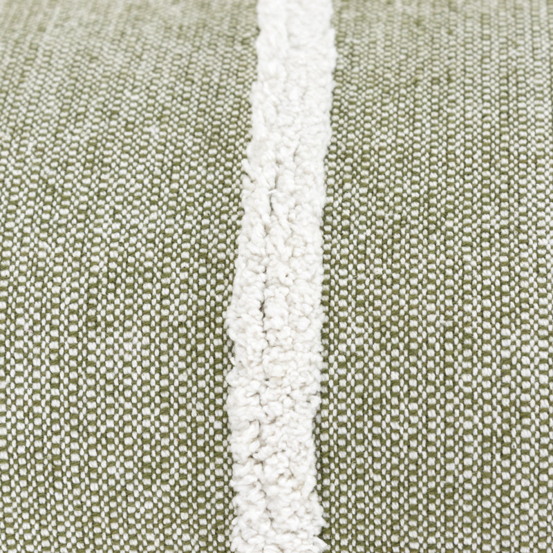  Housse de coussin rectangulaire 100% coton et insert, Vert