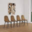 5 pièces, ensemble de salle à manger moderne en panneau de fibres à densité moyenne de 55 pouces avec 4 chaises d'appoint rembourrées-336196787