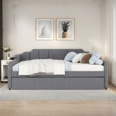 Upholstery Daybed With Trundle And Usb Charging Design