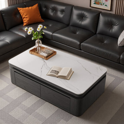 Modern Rockboard Coffee Table with Drawers