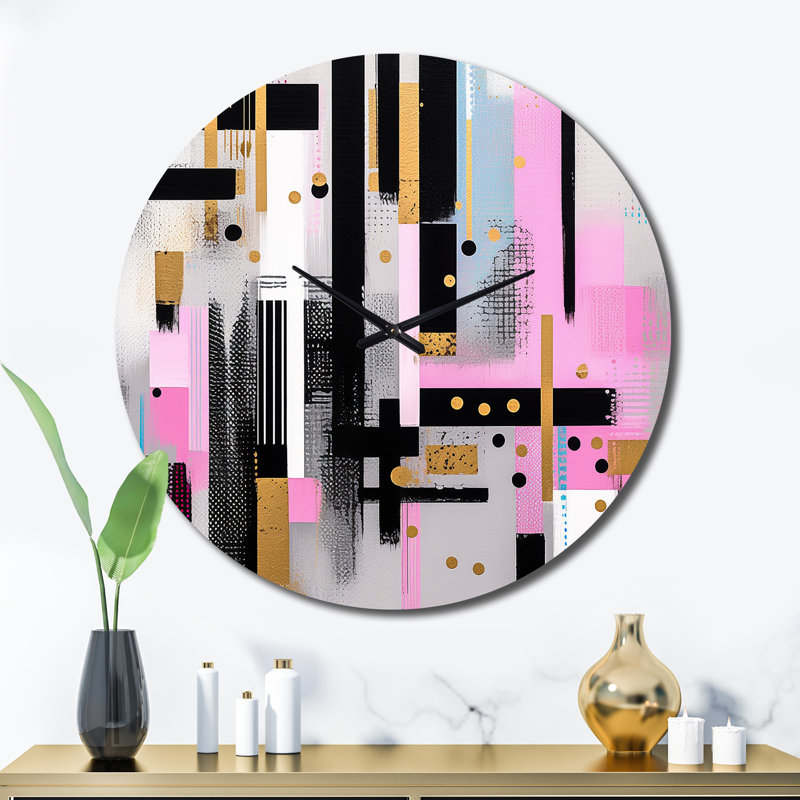 Horloge murale rose, Très grand