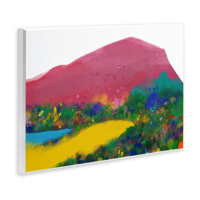 The Pink Mountain Abstraction Wall Plaque, design by Atelier Posters
