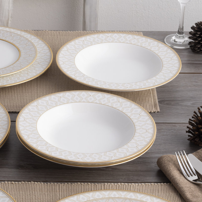 Noritake Noble Pearl Set Of 4 Soup Bowls, 8 1/2" 12 Oz.