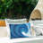 Swirling Ocean Wave Printed Outdoor Throw Pillow Design by Megan Morris