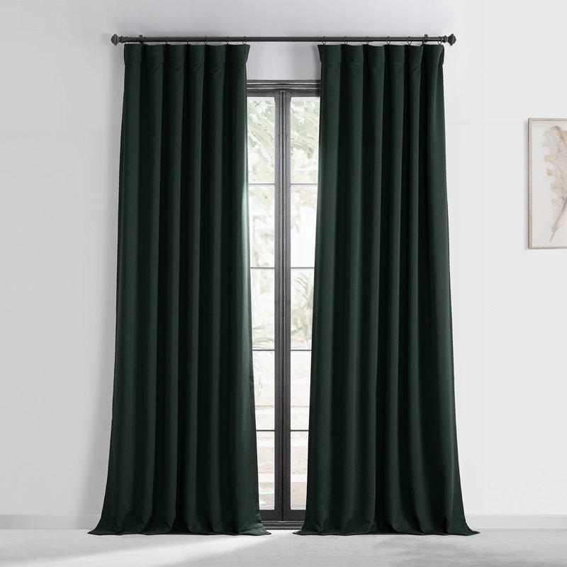 Betria 50" W Polyester Room Darkening Single Panel Curtain, 50" W x 108" L, Midsummer Gold