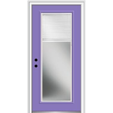 Clear Glass Full Lite Steel Primed Prehung Front Entry Door