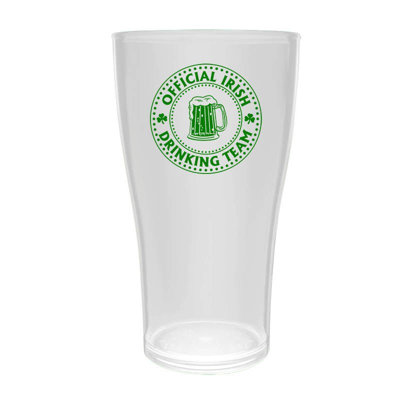 BarConicÂ® Drinkware - PolyCarbonate Cup - Irish Drinking Team - Clear - 570ML